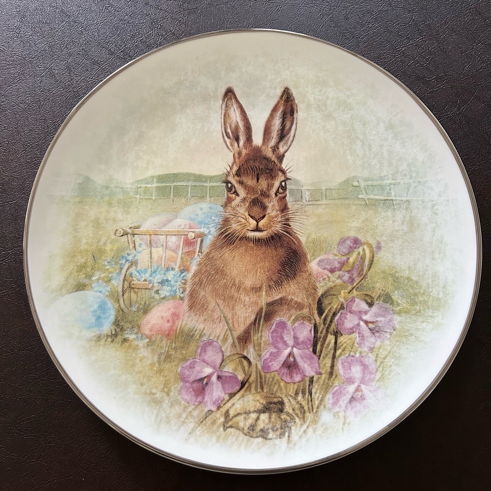 Pottery Barn Meadow Easter Bunny Serving Platter